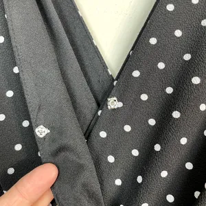 Apt 9 Jumpsuit Womens Large Black‎ White Polka Dot Cropped Wide Leg Sleeveless thumbnail 7