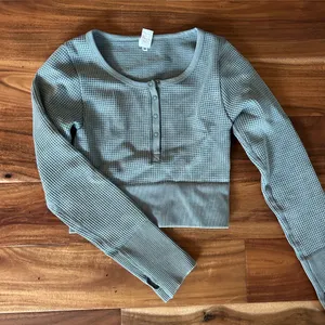 Offline by Aerie Waffle Knit Cropped Long Sleeve thumbnail 2