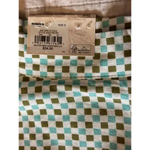 SO Goods for Life Green Checkered Skater Mini Skirt High Rise Small JG2UY001RP thumbnail 6