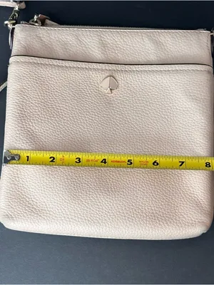 Kate Spade Polly Small Swing Pack Neutral Pink Pebbled Leather Crossbody Bag. thumbnail 12