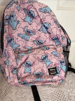 Loungefly Disney World Disney Pink Lilo & Stitch All-Over Character Backpack thumbnail 1