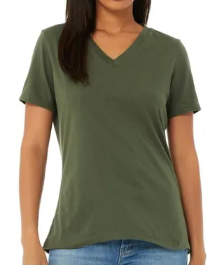 A.n.a. Women's Size Medium T-Shirt V-Neck Short‎ Sleeve Dark Army Green Cotton thumbnail 1