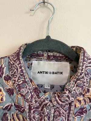 Anthropologie Antik Batik Jacket Quilted Cotton Floral Size Small thumbnail 5