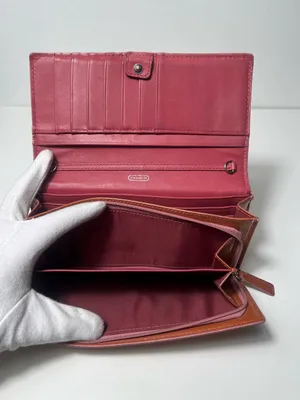 Coach Vintage Clover Embossed Patent Leather Continental Flap Long Wallet thumbnail 11