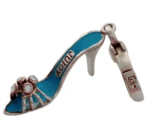 Juicy Couture Silver Blue Enamel Rhinestone Charm thumbnail 4