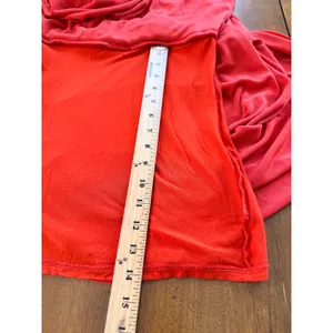 Free People Hypnotized Maxi Dress Womens Small Slinky Red Orange‎ Cutout Ruched thumbnail 14