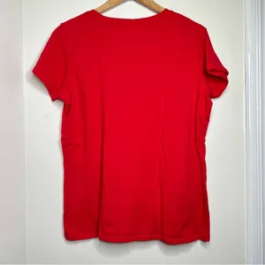 Believe in Magic Santa Christmas Red T Shirt Size XL but measures like a Large thumbnail 7