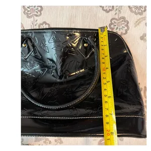 ARCADIA Leather Womens Black Handbag Satchel Bag Made In Italy Classic Chic thumbnail 9