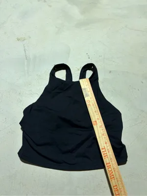 Athleta Black High-Neck Racerback Crop Tank small thumbnail 3