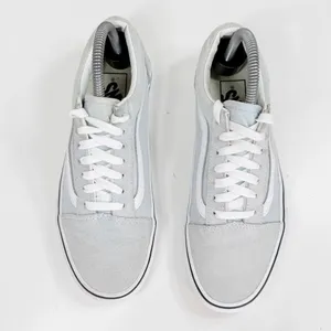 Vans Old Skool Suede Canvas Low Tie Lace Up Sneakers Powder Blue 6 Men 7.5 Women thumbnail 4