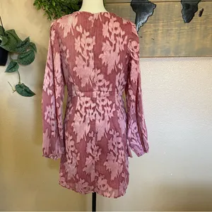 Lulus Meant to Shine Mauve Floral Jacquard Mini Dress - Size M thumbnail 5