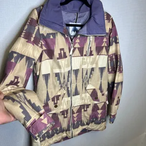 Burton Dryride Thermolite Snowboard Jacket XS Purple Aztec Geometric Print Coat thumbnail 2