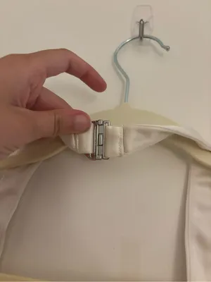 Aritzia Wilfred White Satin Halter Crop Top thumbnail 4