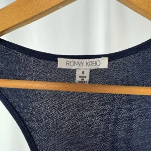 Ronny Kobo Yelena Sleeveless Jumpsuit in Navy Blue Size Small‎ thumbnail 5