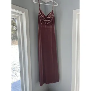 Reverly Skye Velvet Dusty Rose‎ Dress Size 4 thumbnail 4