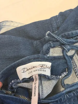 Denim Blvd Los Angeles Ruffle Strappy Denim Romper thumbnail 8