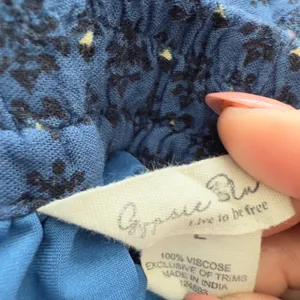 Gypsie Blue Large Boho Chic Whimsigoth Midi Skirt Lined Cottagecore Prairie thumbnail 7
