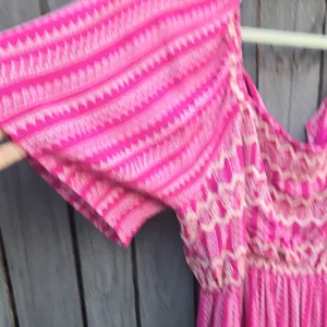 Savanna Jane Pink and Cream Midi Dress thumbnail 3