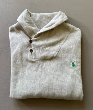 Vintage Polo Ralph Lauren Jersey Shawl-Collar Sweater thumbnail 1