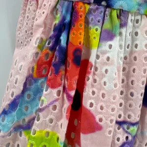 Trina Turk Elin wedding party Watercolor Floral Eyelet Fit & Flare Dress size 4 thumbnail 7