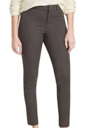 Old Navy 12 Dark Gray Pixie Pants Women Mid-Rise Ankle Chino Workwear‎ thumbnail 1