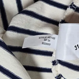 J. Crew Structured muscle T-shirt in stripe mariner cotton‎ M NWT thumbnail 5