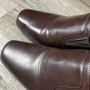 Life Stride Brown Leather Heeled Loafers Size 9 Medium thumbnail 14