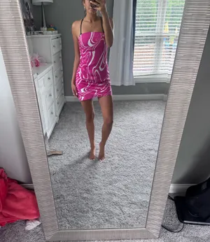 Lelis pink strapless dress thumbnail 7