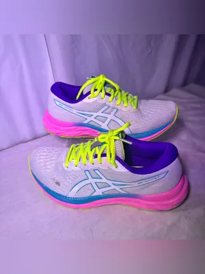 Oasis Women's Athletic Sneakers in White, Neon Yellow, Pink & Teal thumbnail 2
