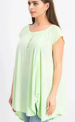 Free People Keep It Casual T-shirt blouse Queen Green size XS thumbnail 1