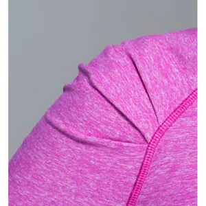 Think Fast Long Sleeve Heathered Ultra Violet Pink Purple Ruched Top 8 thumbnail 5