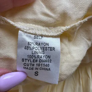 FORE Yellow tiered maxi dress flowy summer dress adjustable straps Size Small thumbnail 12