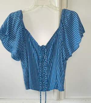 SO Blue Gingham Lace thumbnail 1