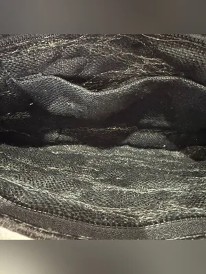 Vintage Snakeskin Reptile Patchwork Purse Puffy Shoulder Bag Unique Whimsy 80s Black thumbnail 16