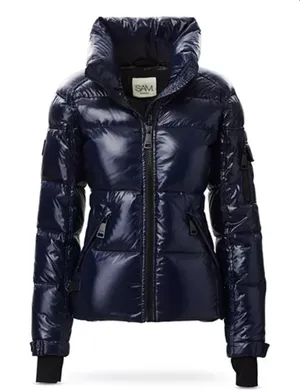 SAM. Black Down Puffer Jacket Blue Size XS thumbnail 1