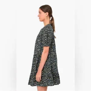 Hyacinth House Quinn Tiered Mini Dress in Black Floral Tuckernuck thumbnail 3