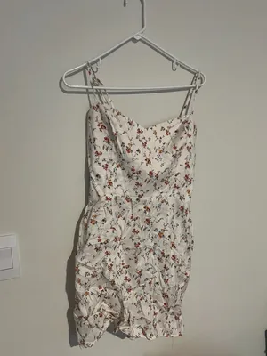 Reformation Roarke Linen Floral Dress in Gabrielle print thumbnail 6