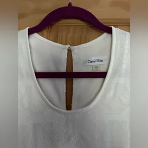 Calvin Klein white maxi dress lace spring size 2 NWOT thumbnail 3