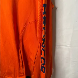 NFL team apparel Broncos orange quarter zip pull over shirt sz Lg thumbnail 2