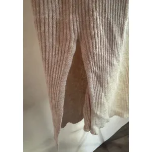 Pink Rose L Oatmeal Longline Open Front Cardigan Duster Pockets MSRP ~$35 thumbnail 3