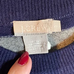 J. Crew Navy and Gray Striped lambs wool Short Sleeve Tee thumbnail 3