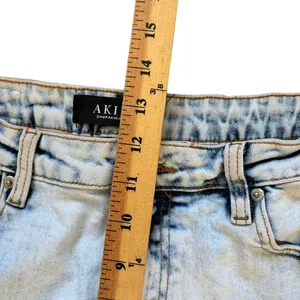 Akira Cargo Denim Flare Jeans Size 11 29 Acid‎ Wash Baddie Streetwear thumbnail 5