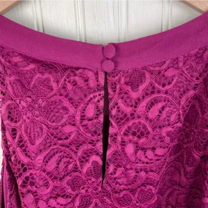 NEW Torrid Babydoll Gauze With Lace Halter Neck Tank Purple Women's Size 2X thumbnail 14