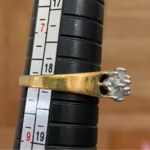 Vintage 18KGE Gold Electroplated CZ Cocktail Ring Size 8 thumbnail 8