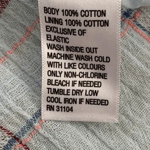 True Craft Plaid Gauze Strapless Mini Dress Baby Blue‎ Cottagecore Boho XL New thumbnail 12