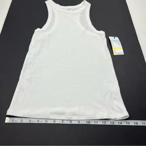 Zella White‎ Ribbed Tank Top Womens Size XS Extra Small Athletic Layer NEW *FLAW thumbnail 12