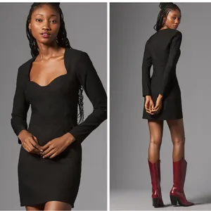 NWT Anthropologie Long Sleeve Sweetheart Slim Dress thumbnail 2
