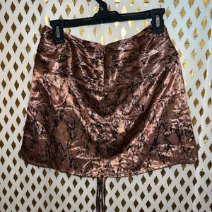 NWT Princess Polly snakeskin print mini skirt silky satin size 4 thumbnail 6