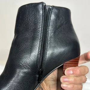 Gianni Bini Black and Brown Leather Ankle Booties thumbnail 6