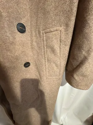 Zara Women's Beige Double Breasted Trench Overcoat Size M thumbnail 4
